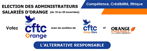 ELECTION DES ADMINISTRATEURS SALARIÉS D’ORANGE (du 18 au 20 novembre)